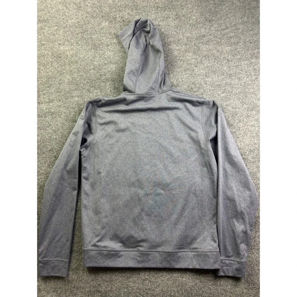 The North Face Hoodie Mens M Blue Gray Heathered Performance Fleece‎ Pullover